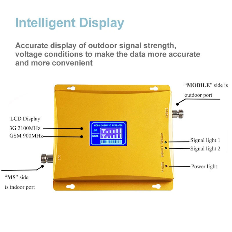Повторитель GSM 900 2100 двухдиапазонный повторитель 2g 3g усилитель WCDMA МГц W CDMA сигнала