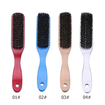 

4 colors Bristle Beard Comb Barber Hair Styling Wood Handle Hair Brush Men's beard brush Hard Boar Hairdressing Tools Brushes