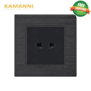 

Kamanni Wall Electrical Socket 10A 2 Pole Socket Aluminum Wire Drawing Panel 5 Colors Available