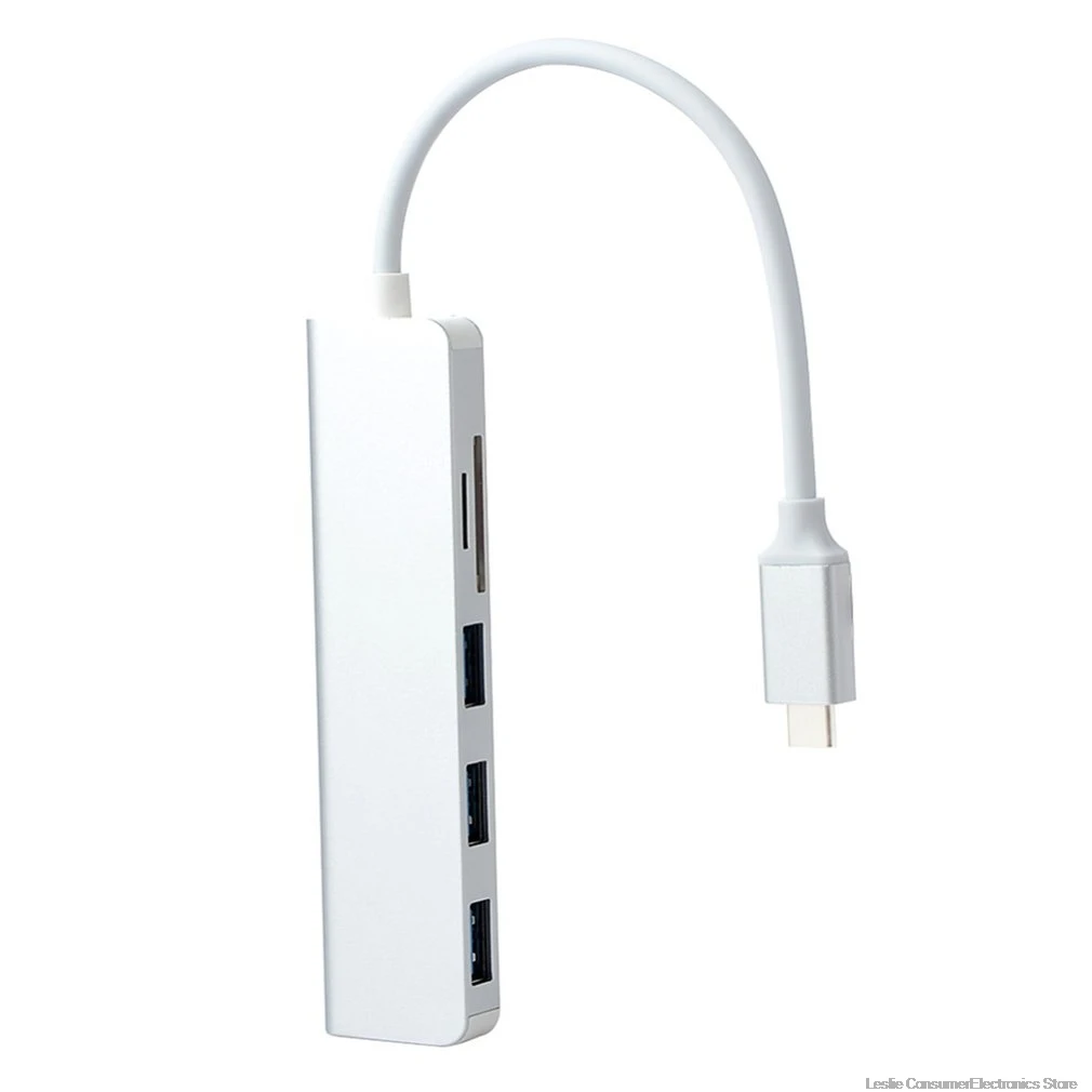 5-в-1 Тип-C концентратор Alu mi ню сплав USB-C адаптер USB 3,0 Порты и разъёмы SD/устройство для считывания с tf-карт для Xiaomi mi Тетрадь Air 12,5 13," чехол для ноутбука