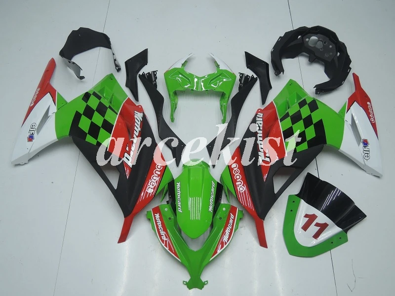 Набор впрыскивателей мотоцикл обтекатели комплект подходит для Kawasaki Ninja300 ZX300R EX300 2013 цвета: зеленый, черный, бело-серые