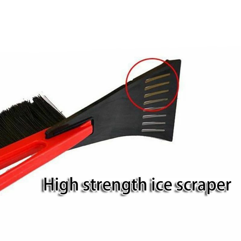 2-in-1 Car Ice Scraper Snow Remover Shovel Brush Window Windscreen Windshield Deicing Cleaning Scraping Tool