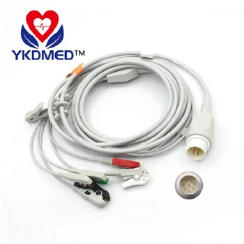 8pin one-piece patient cable with 5 leads
