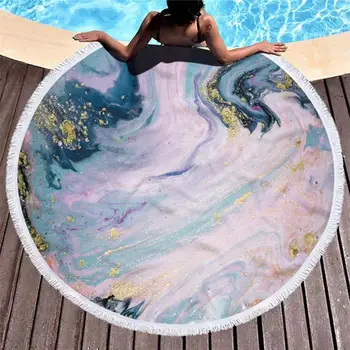 

Round Beach Towel Bath Towel Bathrobe Superfine Fiber Towel