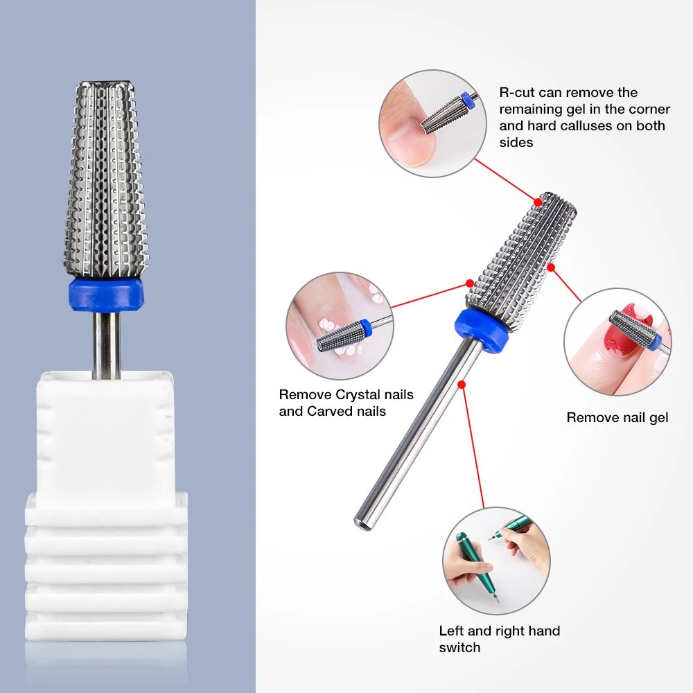 Tungsten Carbide Nail Drill Bits For Electric Drill Manicure Machine