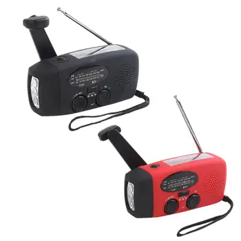 

Portable AM FM Radio Support Emergency Hand Crank Generator Radio Dynamo Power Supply emergency Radio with Flashlight