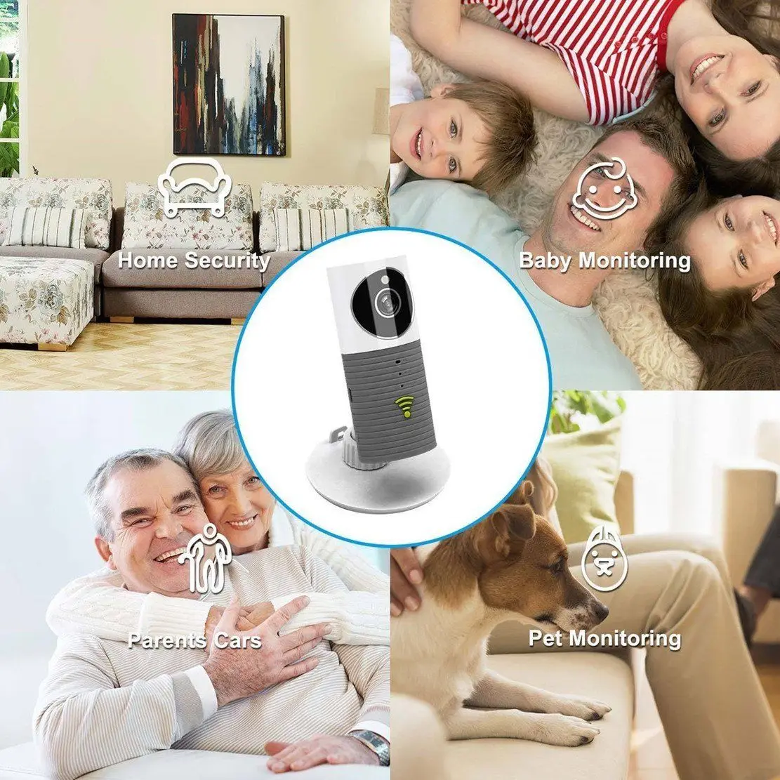 HD 720P умная собака Cleverdog Домашняя безопасность WiFi CCTV IP камера Детский Монитор умный дом камера безопасности широкоугольный 180
