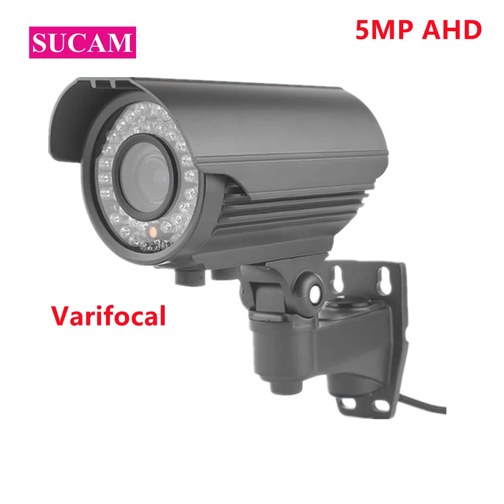 Telecamera Di Sorveglianza Ahd Da 5Mp Impermeabile Sicurezza Domestica 2.8-12Mm Varifocal Manuale Bullet Cctv Telecamera Esterna 20M Infrarossi