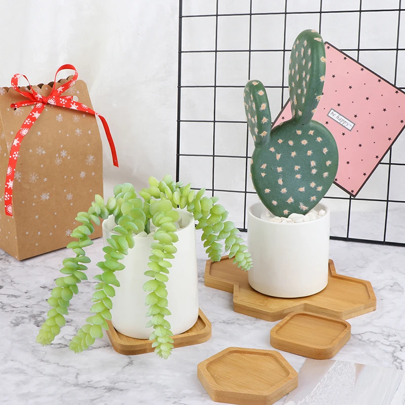 home Ceramic micro garden Wedding mini Flowerpots square round juicy plants vase flower pots trays container small bonsai pot