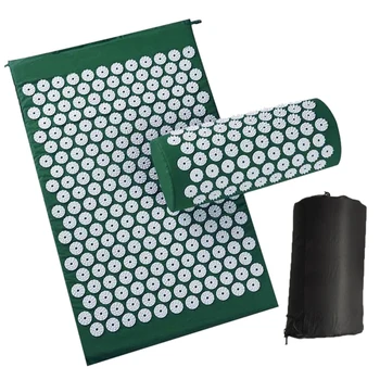 

Acupressure Massage Mat With Pillow For Stress/Pain/Tension Relief Body Relax Massage Acupressure Mat Yoga Sit Lying Mats Cut Pa