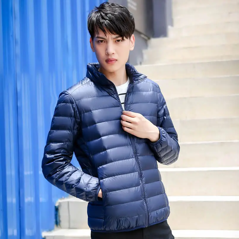 COGOXO Brand Autumn Winter Light Down Jacket Men's Fashion Hooded Short Large Ultra-thin Lightweight Youth Slim Coat H1