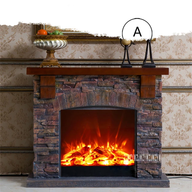A/B Creative European Fireplace Living Room Decoration Heating Fireplace  Wood Electric Fireplace Shelf +Heating Core 110V/220V - AliExpress