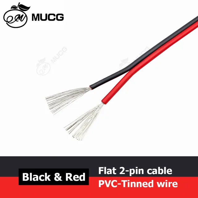 VVFLED Câble CCA De Calibre 8 (7,6 M Noir/rouge) Pour Voiture, Câble D'alimentation/de Terre, Câble De Soudure, Fil électrique Pour Amplificateur De