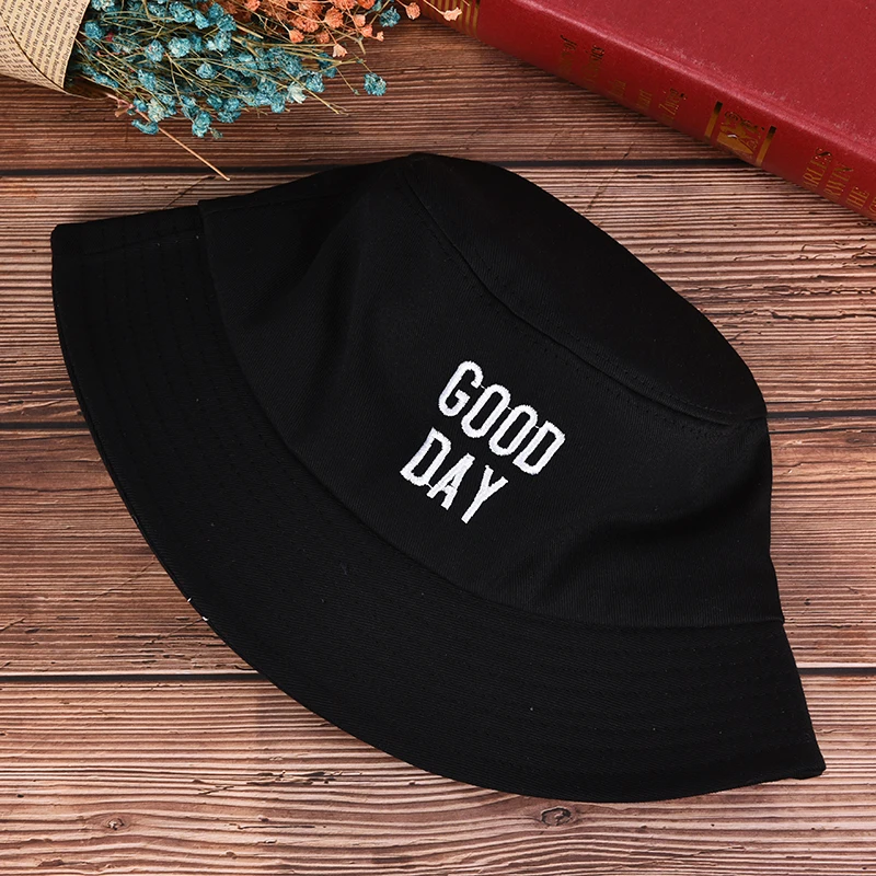 Забавные рыбацкие шляпы с надписью «Good Day», шапки с вышивкой, летние мужские и женские шляпы, пляжные, уличные, для охоты, рыбалки, кепки с козырьком