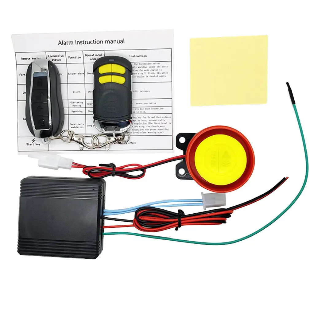 

Universial Dual Remote Control Motorcycle Alarm Security System Motorcycle Theft Protection Bike Scooter Motor Alarm System
