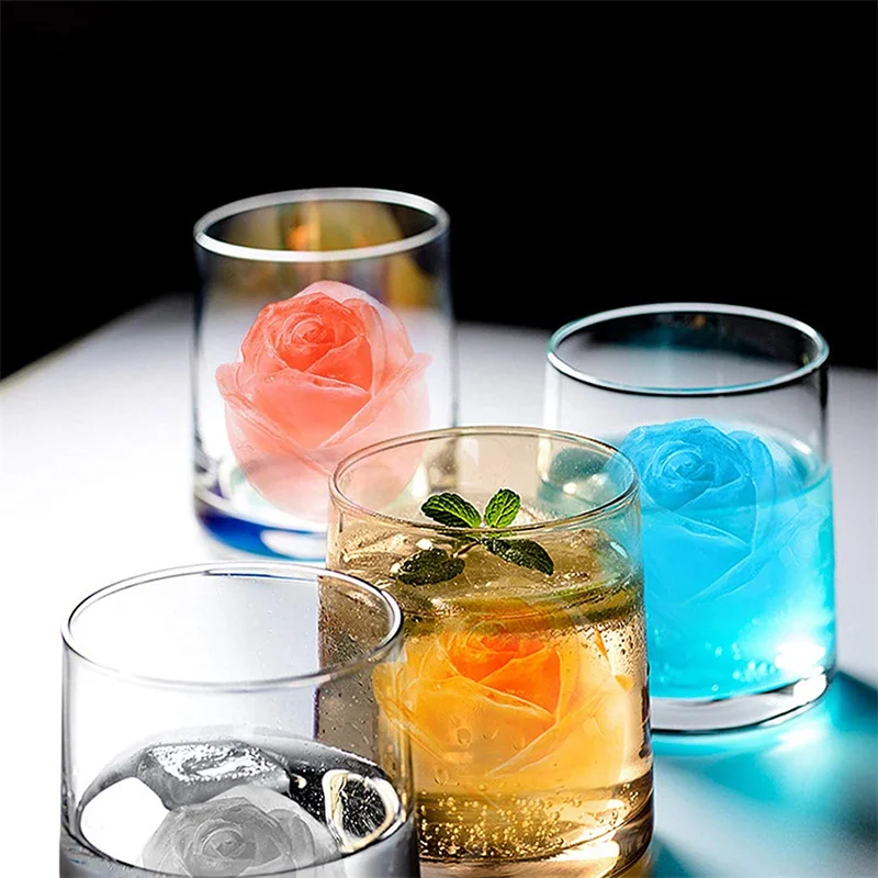 FAIS DU Silicone 3D Ball Skull Diamond-Shaped Ice Mold Reusable Ice Cube Mold Cube Trays Easy Release For Whiskey Paty