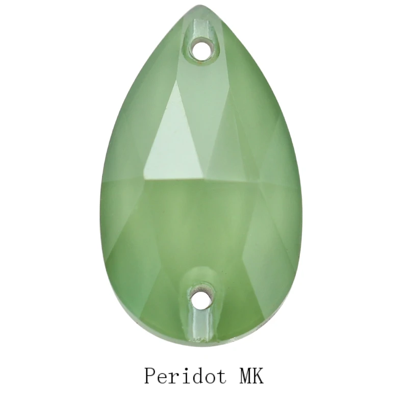 Peridot MK 11x18 мм K9 супер прекрасный мокко слеза стеклянные стразы стеклянные с плоской стороной страз кристалл для нашивки изготовление одежды платье сценическая одежда - Цвет: Peridot MK