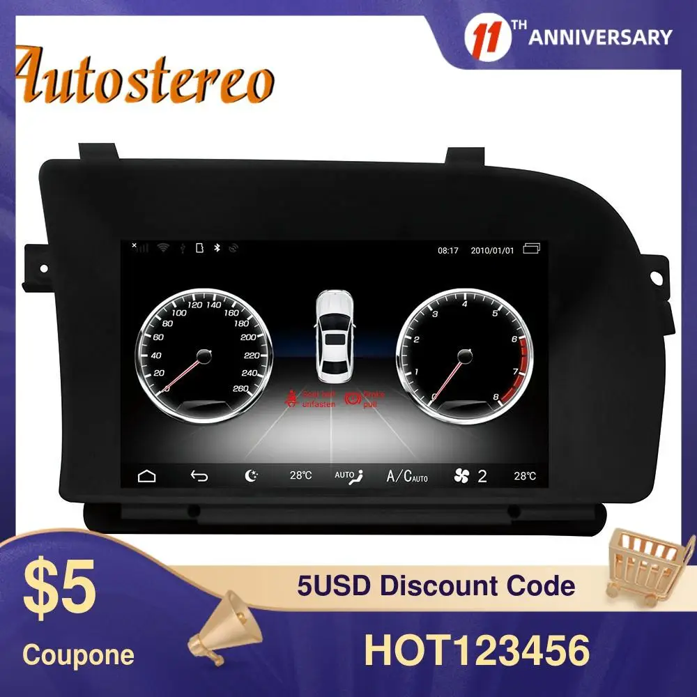 

Android 9 4GB+64G car gps navigation For Mercedes Benz W221 W216 S class head unit No DVD radio tape recorder multimedia player