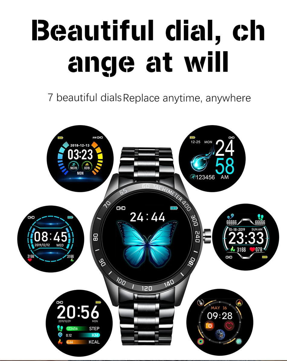 LIGE, Новые Роскошные Смарт-часы, мужские, пульсометр, кровяное давление, Многофункциональный монитор, IP67, водонепроницаемые, спортивные Смарт-часы для Android IOS
