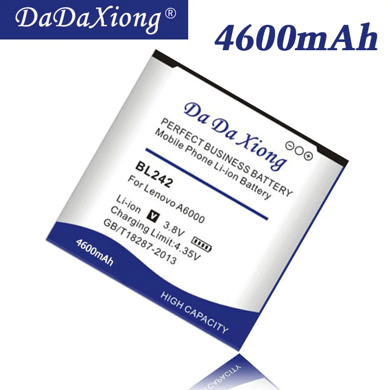 Аккумулятор Da Xiong 4600 мАч BL242 для Lenovo A6000 A6010 A3860 A3580 A3900 LeMeng K3 K30 T W|Аккумуляторы