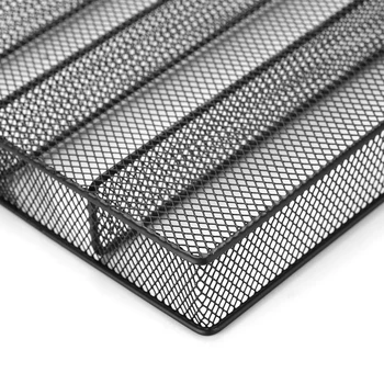 

Hot Knives Utensil Storage Basket Holder Desktop Organizer 5-Compartments Mesh Metal Cutlery Flatware Tray Organizer Forks Spoon