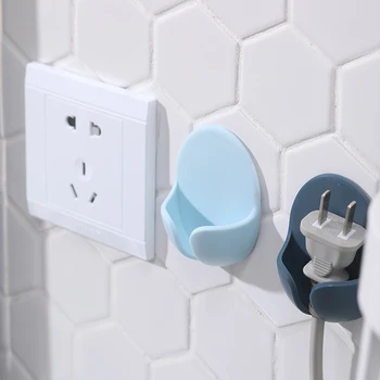 

2pcs Plug Hooks Sticky Hooks Wall Storage Hooks Power Plug Socket Holders Home Multi-Purpose Hooks Holders Storage Organizers