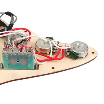 

Maple Bauhinia Pattern 11 Holes HSH Pickguard Set Pickup Knobs Switch Musical Instrument Accessory Y4UB