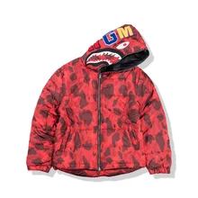 Осенне-зимнее Новое Стильное популярное Брендовое камуфляжное хлопковое пальто в японском стиле повседневное теплое хлопковое пальто с принтом Аватара