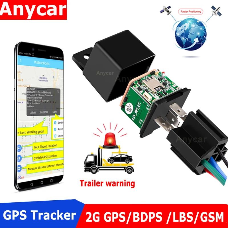 Автомобильный трекер GPRS мини GPS MV730 скрытый дизайн отключение топлива удар отвод
