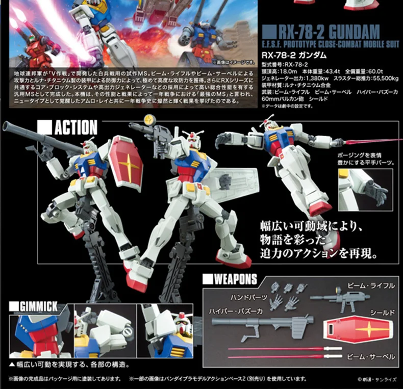 Модель Rx-78-2hguc 191 1/144 Gundam Body Ganso Gundam топ игроков