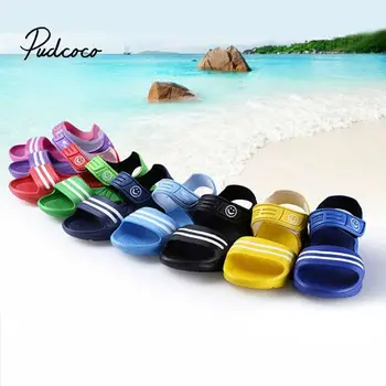 

pudcoco Girls Kids Toddler Baby Sandals Kids Boys 2020 Beach Casual Walking Summer Cool Breathable Sandals Shoes 4 colors PVC