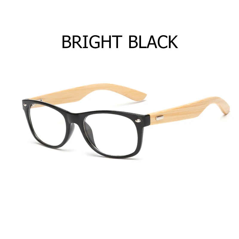 C1 bright black MVBBFJR винтажные бамбуковые оптические очки мужские женские деревянные очки оправа Мода для дальнозоркости близорукость заклепки брендовые дизайнерские очки - Цвет оправы: C1 bright black