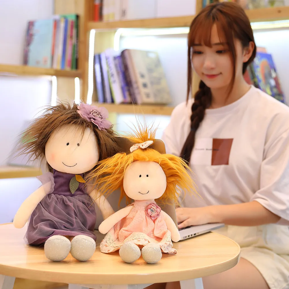 Cute Cartoon Little Sister Plush Dolls Girl In The Skirt Doll Kids Girls Toys Children Birthday Christmas Gifts 35cm/45cm plush dolls