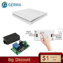 GERMA 433 МГц AC 85 в 110 В 220 В 1 CH беспроводной пульт дистанционного управления приемник релейный переключатель модуль светодиодный светильник Управление лампой Лер 433,92 МГц