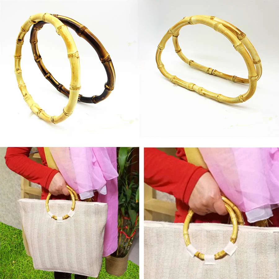 Reemplazo De bricolaje accesorios para manejar De bambú asas De bolso bolsa para artesanal bolso Bolsa De Calidad De Anse De Sac