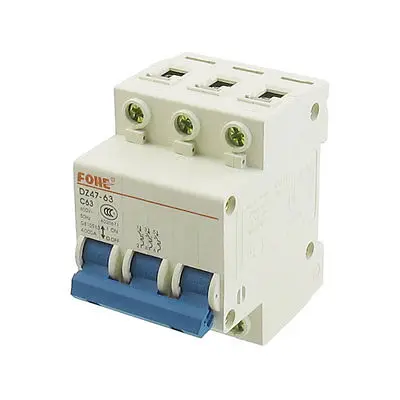 

AC 400V 63A 3 Poles Overload Protection MCB Mini Circuit Breaker