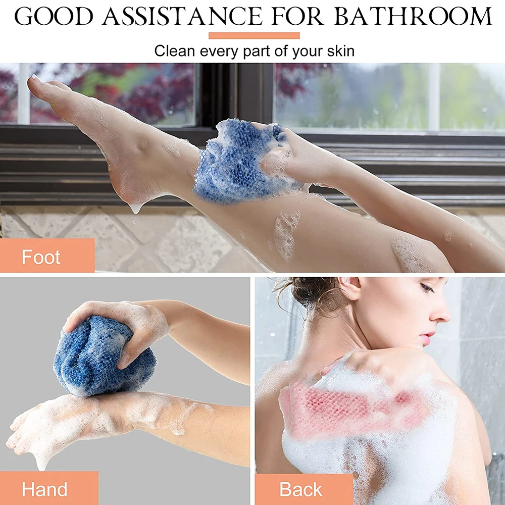 1Pcs African Net Sponge, 30x80cm African Exfoliating Body Net Scrubbing Wash Net Washcloth Long Bathing Sponge Net Shower 5
