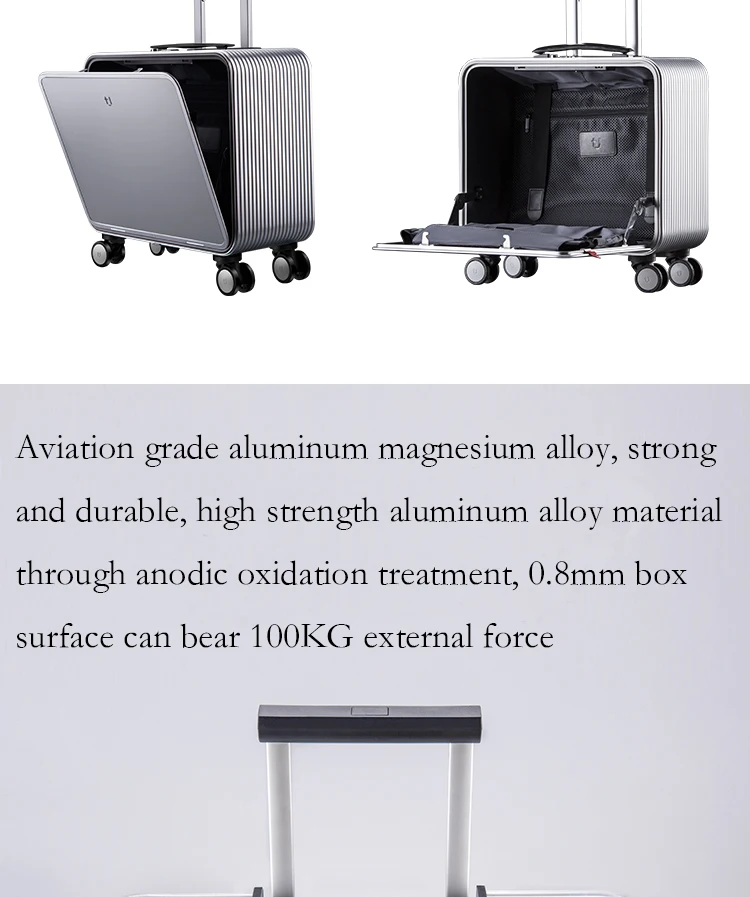 1" 20" чемодан на колесиках из алюминиевого магниевого сплава, мужской деловой полностью металлический чехол для костюма, сумка для женщин, чехол на колесиках для путешествий, брендовый чехол для инструментов