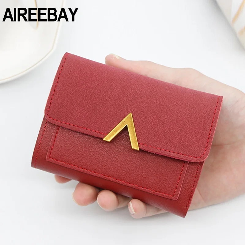AIREEBAY женский кошелек винтажный небольшой кожаный бумажник роскошный бренд Известный мини женский модный кошелек держатель для кредитных карт