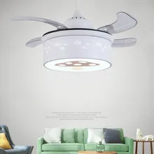 36/42 дюймов светодиодный потолочный вентилятор лампа красочный детский потолочный вентилятор лампа столовая спальня с лампой светодиодный потолочный вентилятор