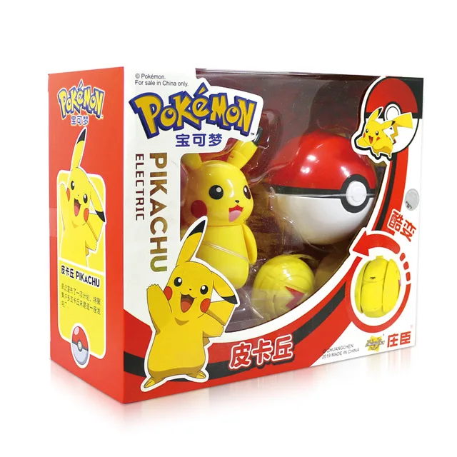 Genuine Pokemon Toy Set Toy Pocket Monster Pikachu Charmander  Mewtwo Lunala Scroll Action Figure Anime Model Children's Toys Pikachu box