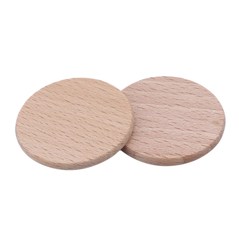 100pcs Natural Round Unfinished Wood Embellishments for Art DIY Crafts projects ornaments costume fabric Decoration 35mm