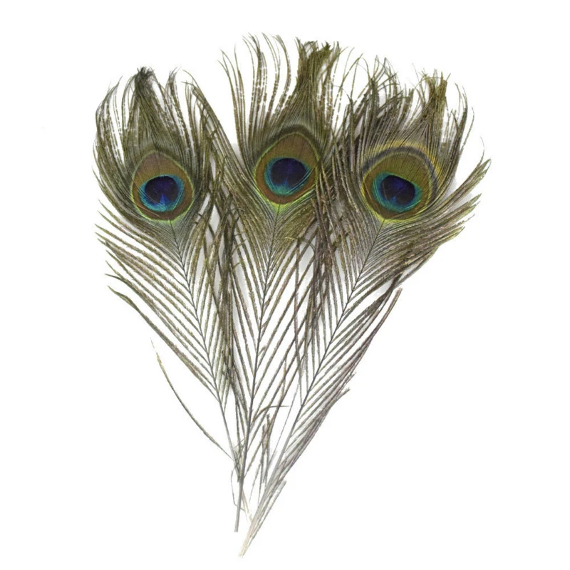 Peacock Feather 50pcs 25 30cm Natural Color Peacock Feathers Wedding Dress Diy Jewelry Accessories Diy Decoration Feather Feather Aliexpress