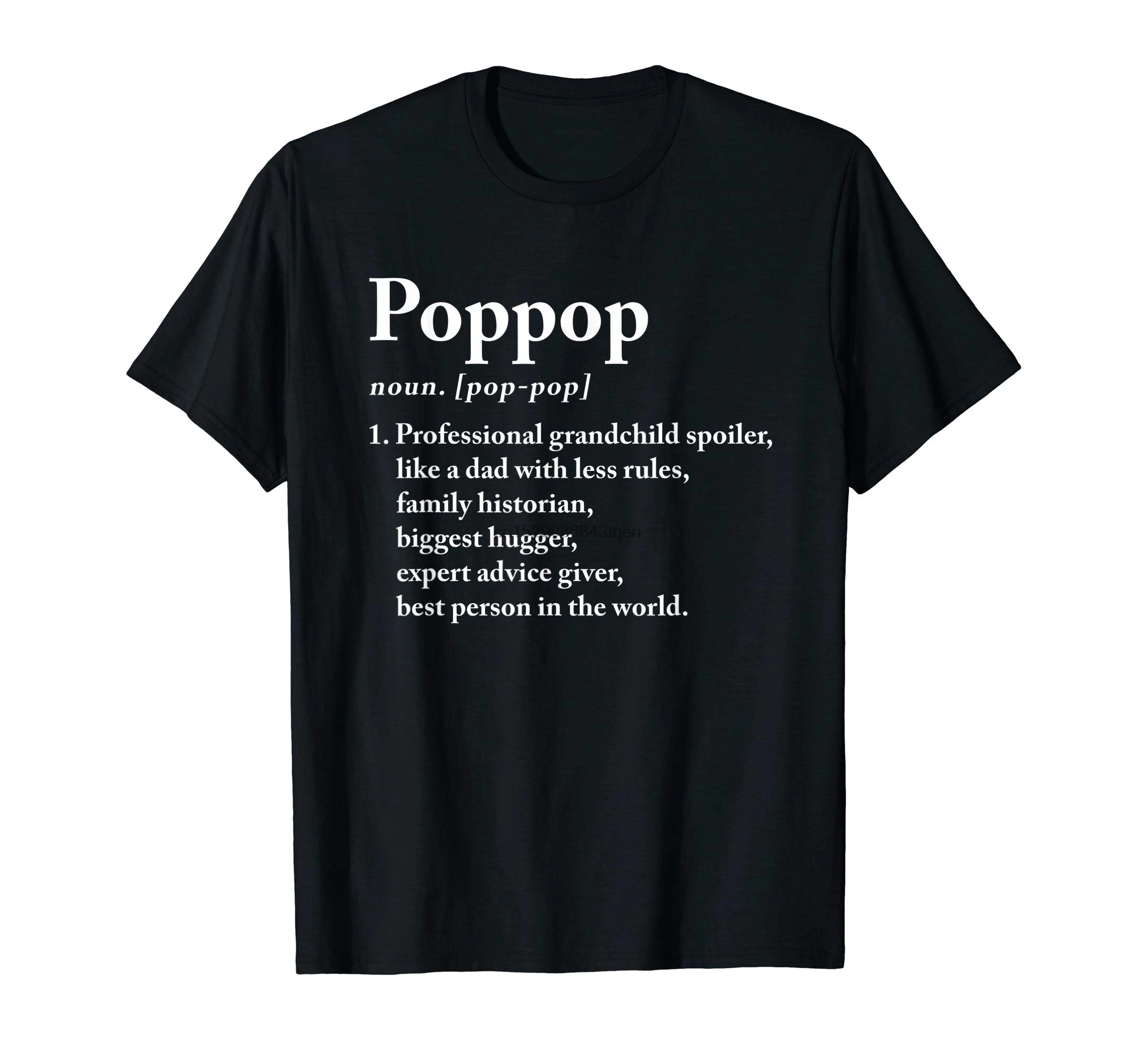 Забавный Poppop Dad Definition Father's Day Рождественский подарок футболка-Мужская