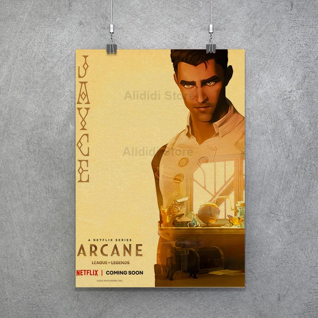 Popular TV Show Arcane Kraft Paper Poster Vi Viktor Jayce Jinx Home Decor Study Bedroom Bar Cafe Wall Paintings Stickers Posters Poster