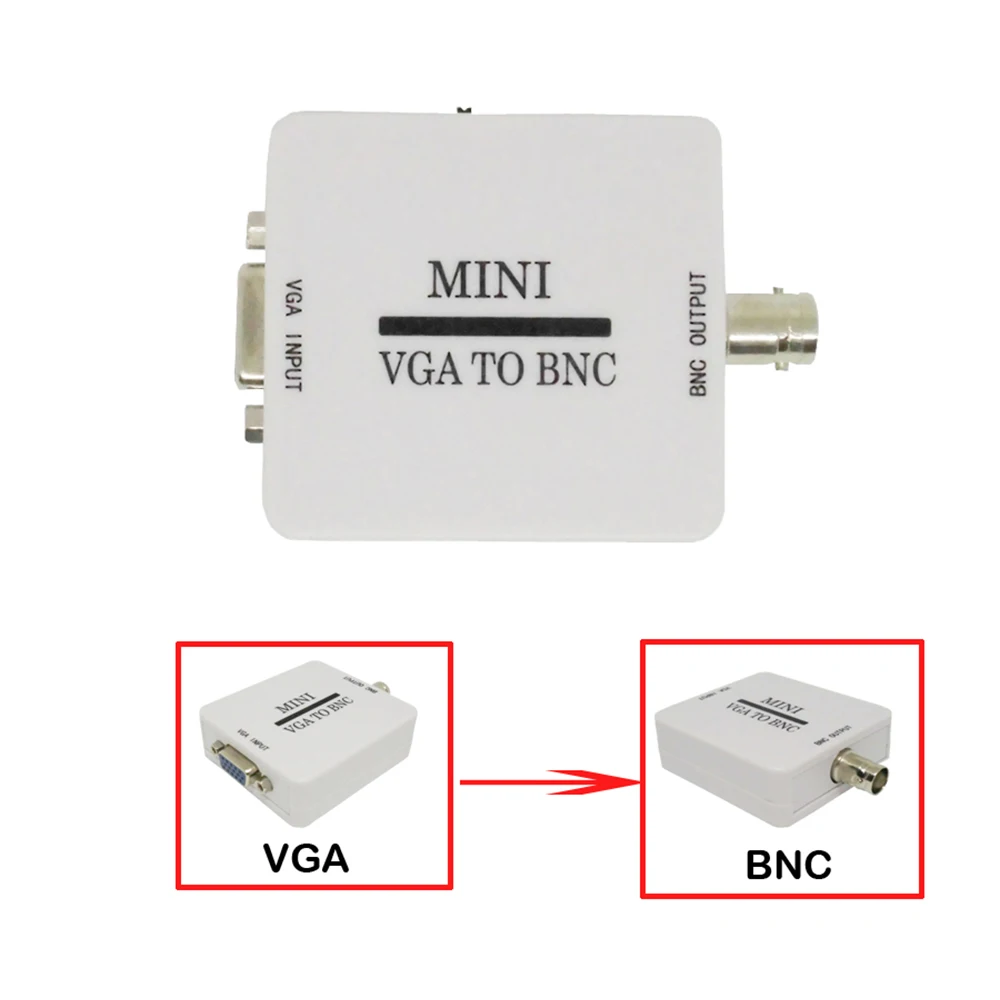 Мини HD VGA к BNC видео конвертер Конвертор коробка композитный VGA к адаптер BNC Конвертор цифровой коммутатор коробка для HDTV монитора