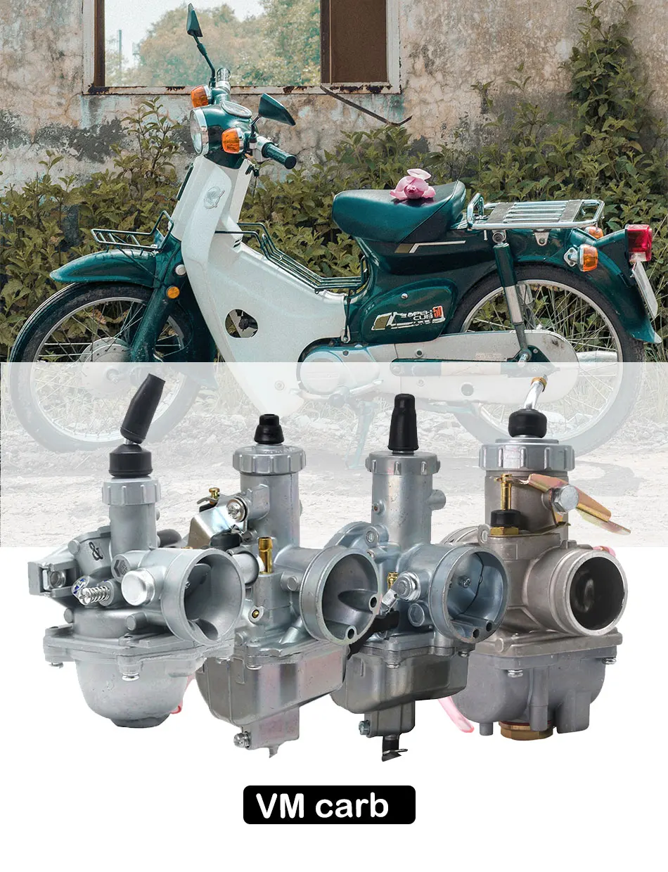 ZS MOTOS мотоцикл Mikuni VM16 VM22 VM26 VM28 карбюратор 19 мм 26 мм 30 мм 32 мм Carb для 50-200cc Грязь велосипед ямы четырёхкамерный карбюратор для квадроциклов