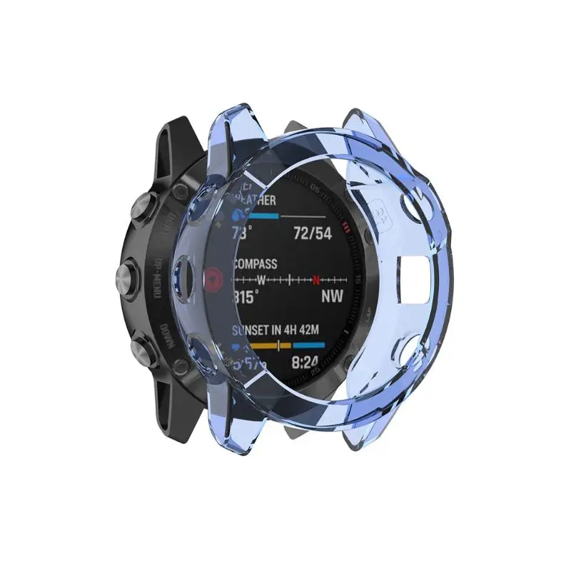 Ультра-тонкий чистый ТПУ чехол для часов Защитная крышка для Garmin Fenix 6 Smart Watch