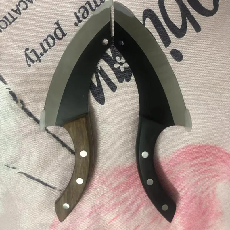 Фиксированный нож из высокоуглеродистой стали, прямой ручной Кованый охотничий нож 58HRC с деревянной ручкой, походный тактический нож для выживания