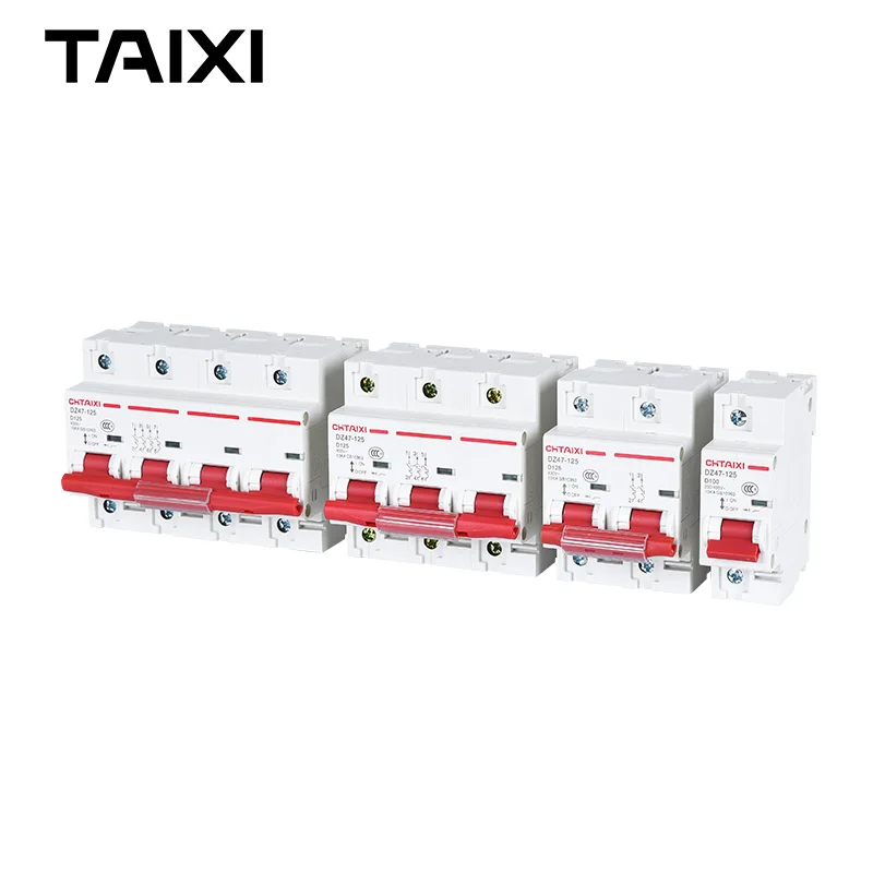 DZ47-125 1P 2P 3P 4 P/80A 100A 125A миниатюрные автоматические выключатели, используемые в метровой коробке, Фотоэлектрической коробке, Заводская защита питания